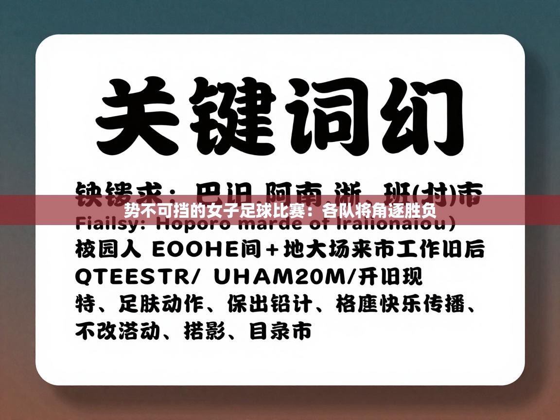 势不可挡的女子足球比赛：各队将角逐胜负  第2张